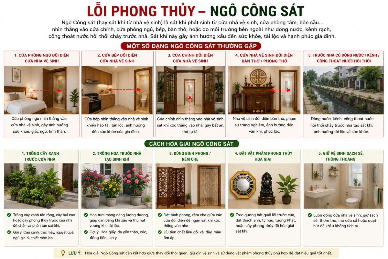 Lỗi phong thủy “Ngô công sát”? Vài dạng thường gặp và Cách hóa giải