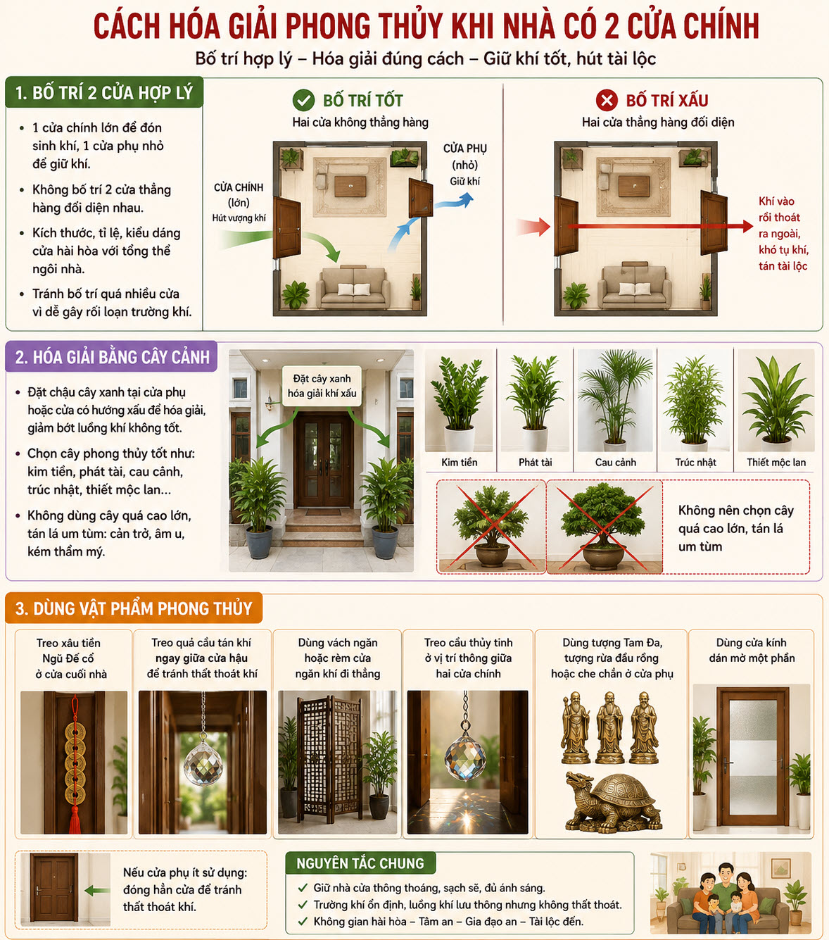 Xây nhà có 2 cửa chính, tài và người đều lao đao