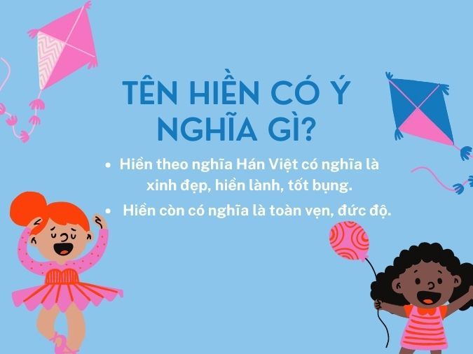 Ý nghĩa tên Hiền và tên đệm hay, thú vị cho tên Hiền theo phong thủy