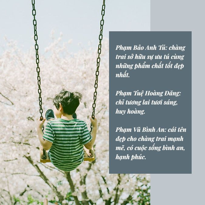 Đặt tên bé gái, bé trai họ Phạm đẹp, ý nghĩa theo phong thủy