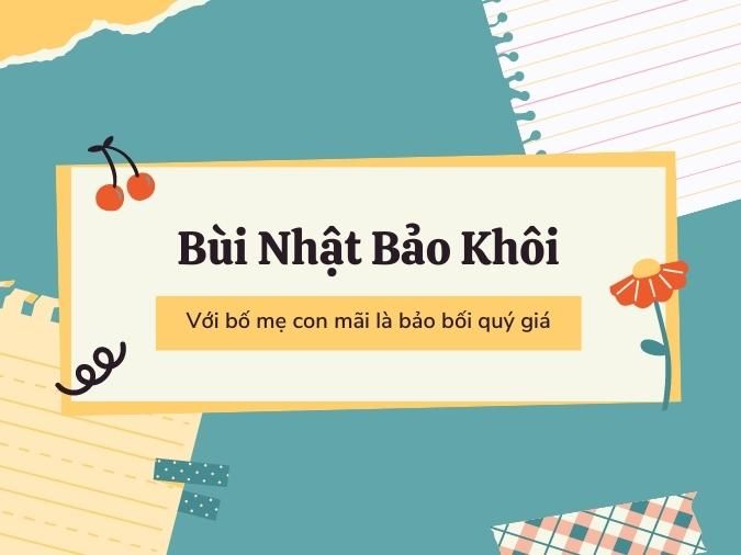 Đặt tên con trai họ Bùi 4 chữ