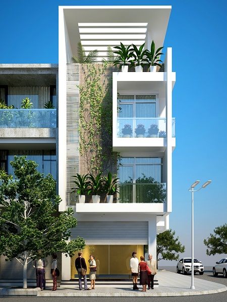 Nhà mặt tiền là một loại kiến trúc nhà ở hoặc thương mại được thiết kế với mặt trước rộng rãi