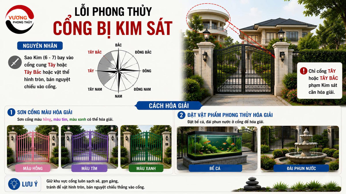 Lỗi phong thủy "Cổng bị Kim sát" và cách hóa giải