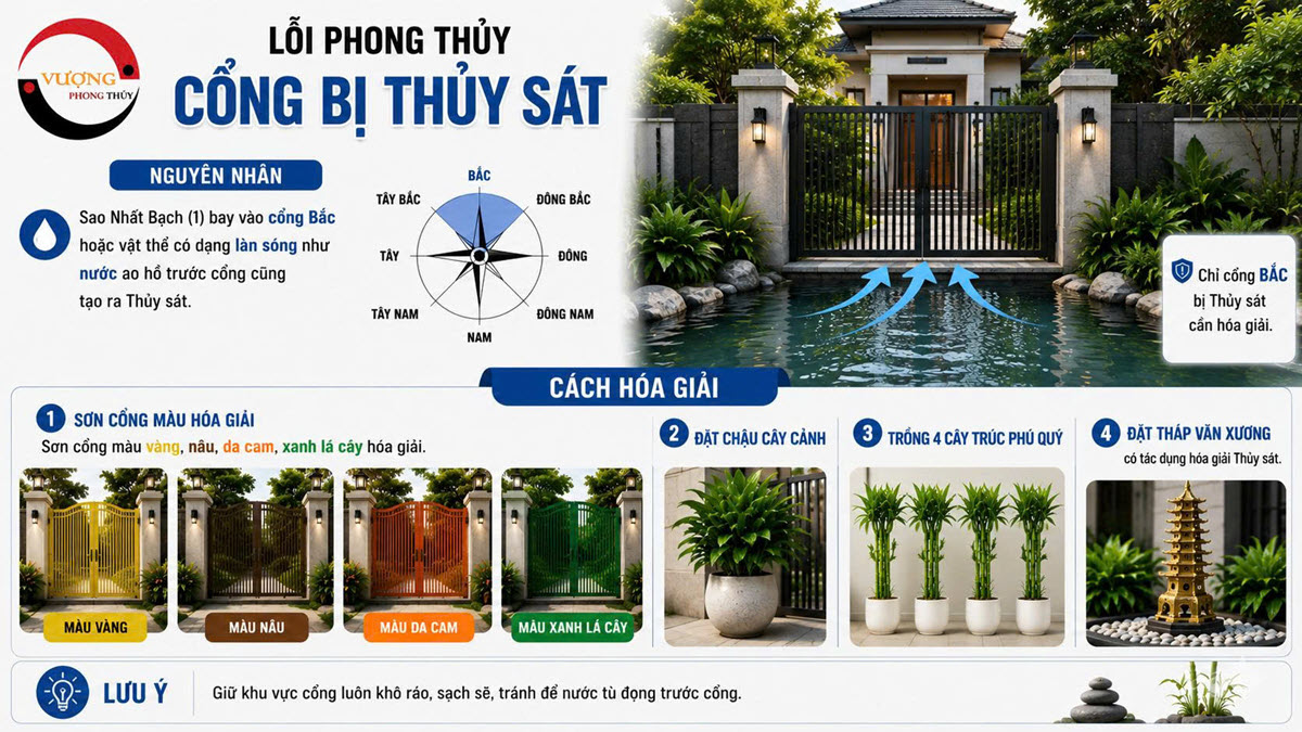 Lỗi phong thủy "Cổng bị Thủy sát" và cách hóa giải