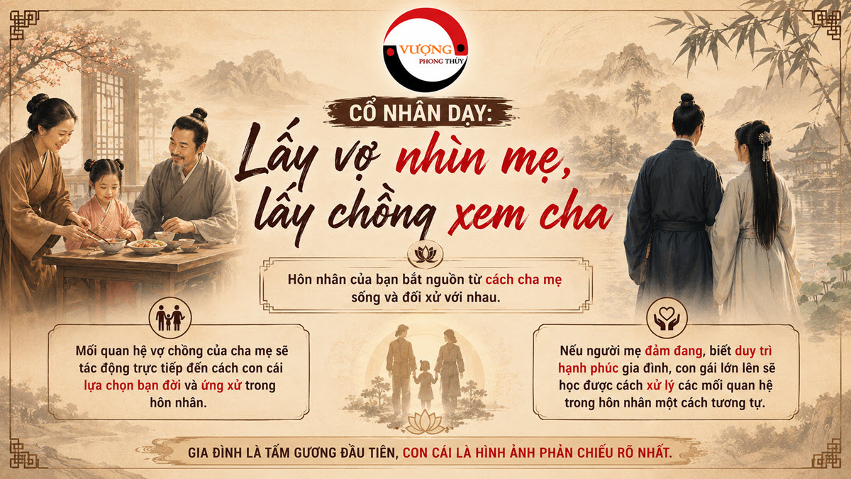 Cổ nhân dạy "Lấy vợ nhìn mẹ, lấy chồng xem cha", vì sao lại như thế?