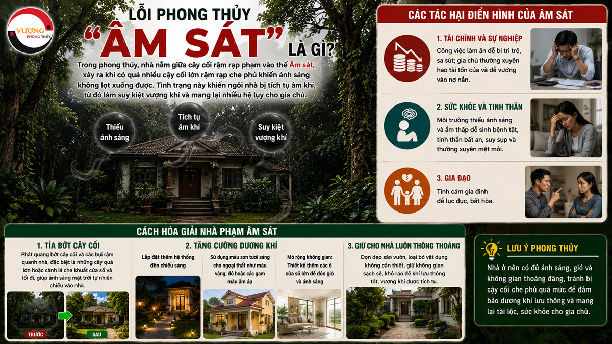 Lỗi phong thủy “Âm sát" là gì? Cách hóa giải