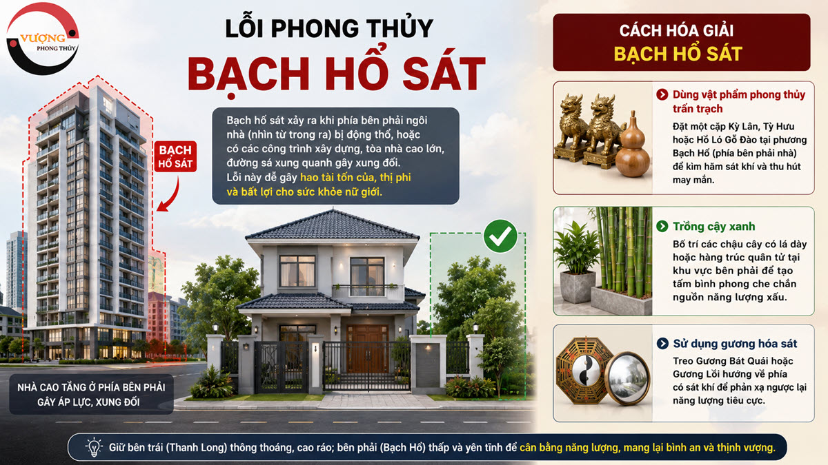 Lỗi phong thủy "Bạch hổ sát" là gì? Cách hóa giải