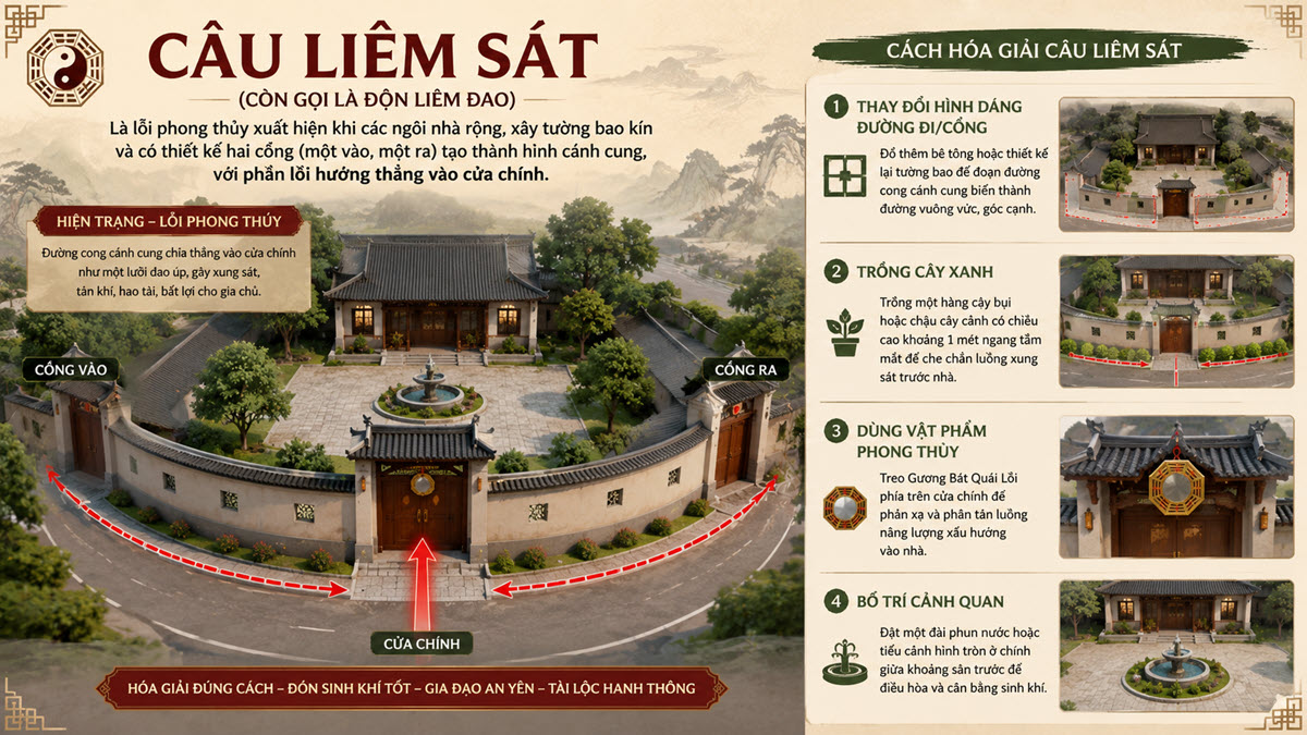 Lỗi phong thủy "Câu liêm sát" là gì? Cách hóa giải