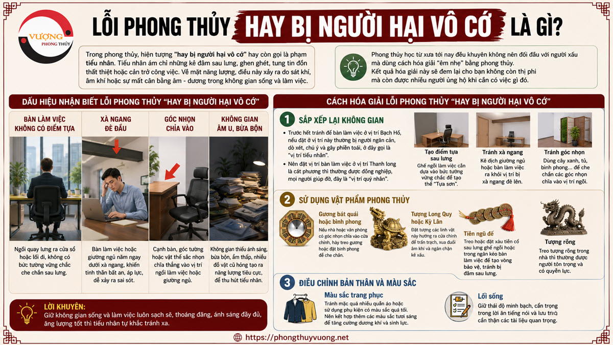 Lỗi phong thủy "hay bị người hại vô cớ" là gì? Cách hóa giải