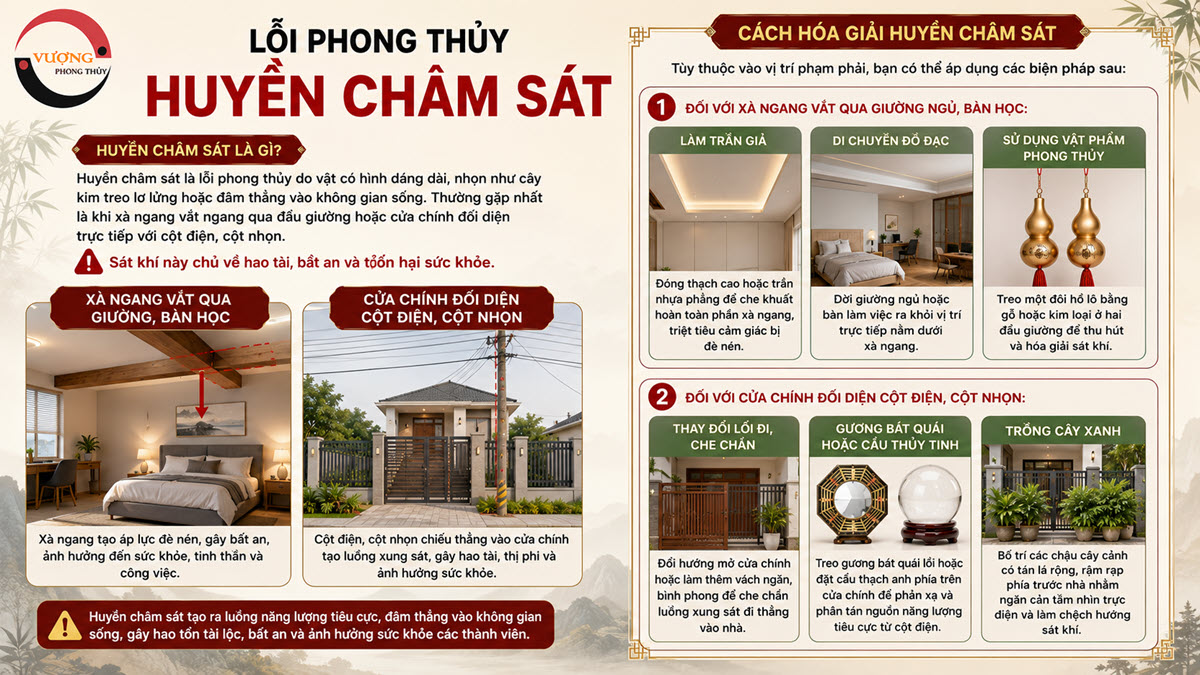 Lỗi phong thủy "Huyền châm sát" là gì? Cách hóa giải
