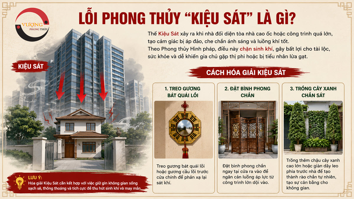 Lỗi phong thủy "Kiệu sát" là gì? Cách hóa giải