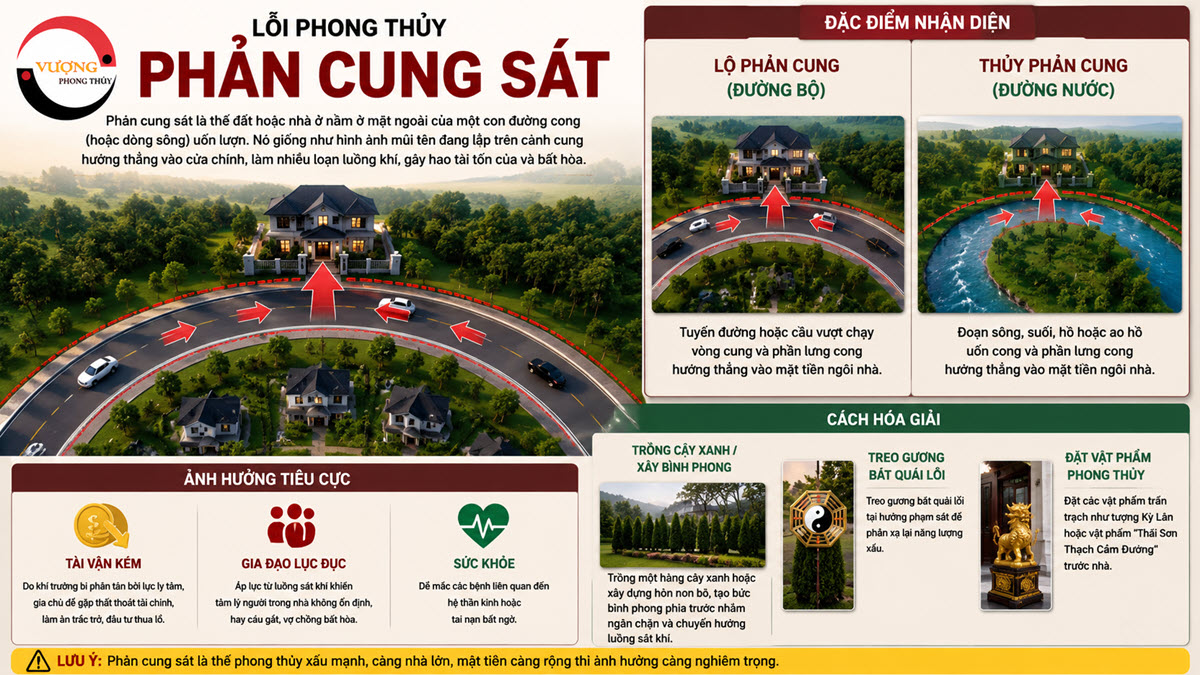 Lỗi phong thủy "Phản cung sát" là gì? Cách hóa giải
