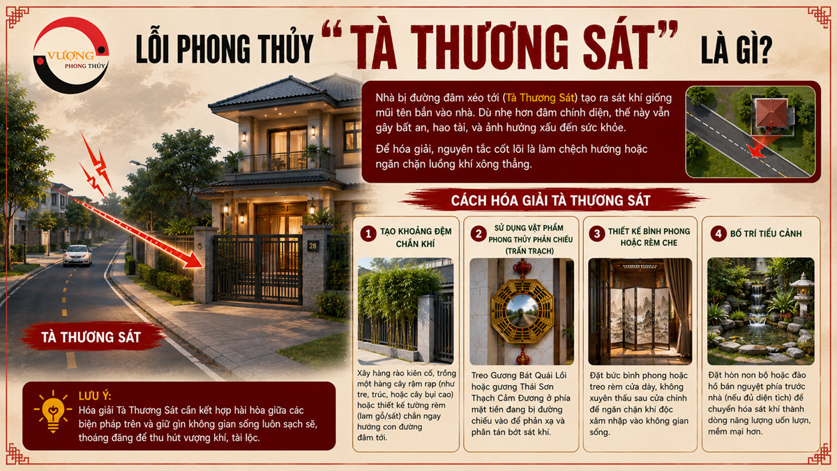 Lỗi phong thủy "Tà thương sát" là gì? Cách hóa giải