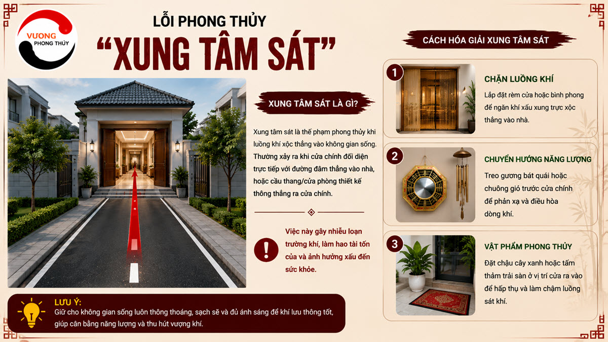 Lỗi phong thủy "Xung tâm sát" là gì? Cách hóa giải
