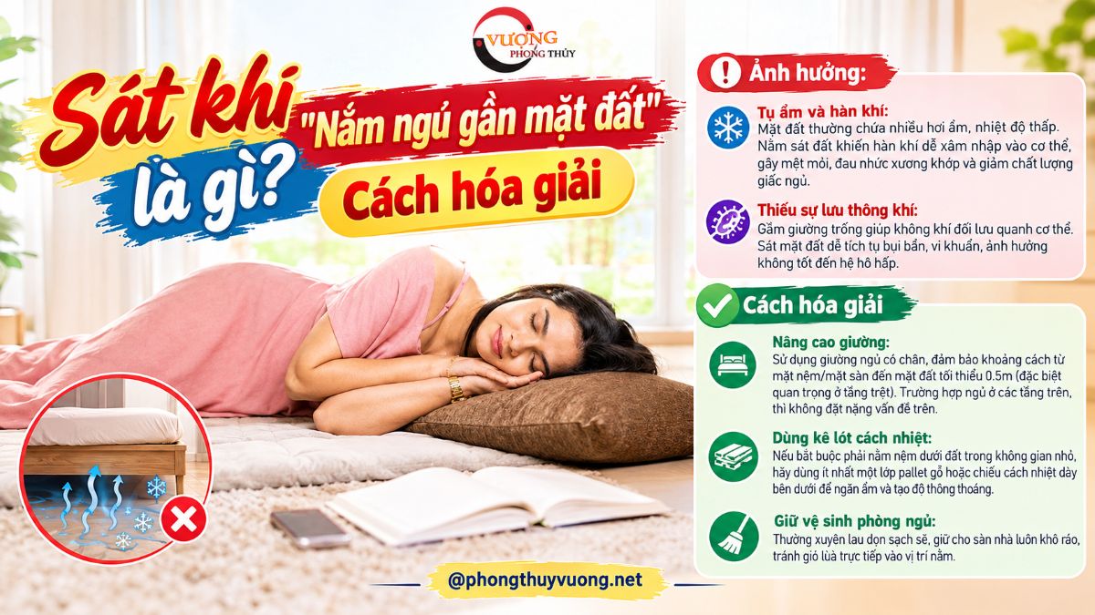 Sát khí "Nằm ngủ gần mặt đất" là gì? Cách hóa giải
