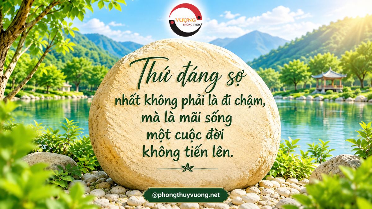 Thứ đáng sợ nhất không phải là đi chậm, mà là mãi sống một cuộc đời không tiến lên