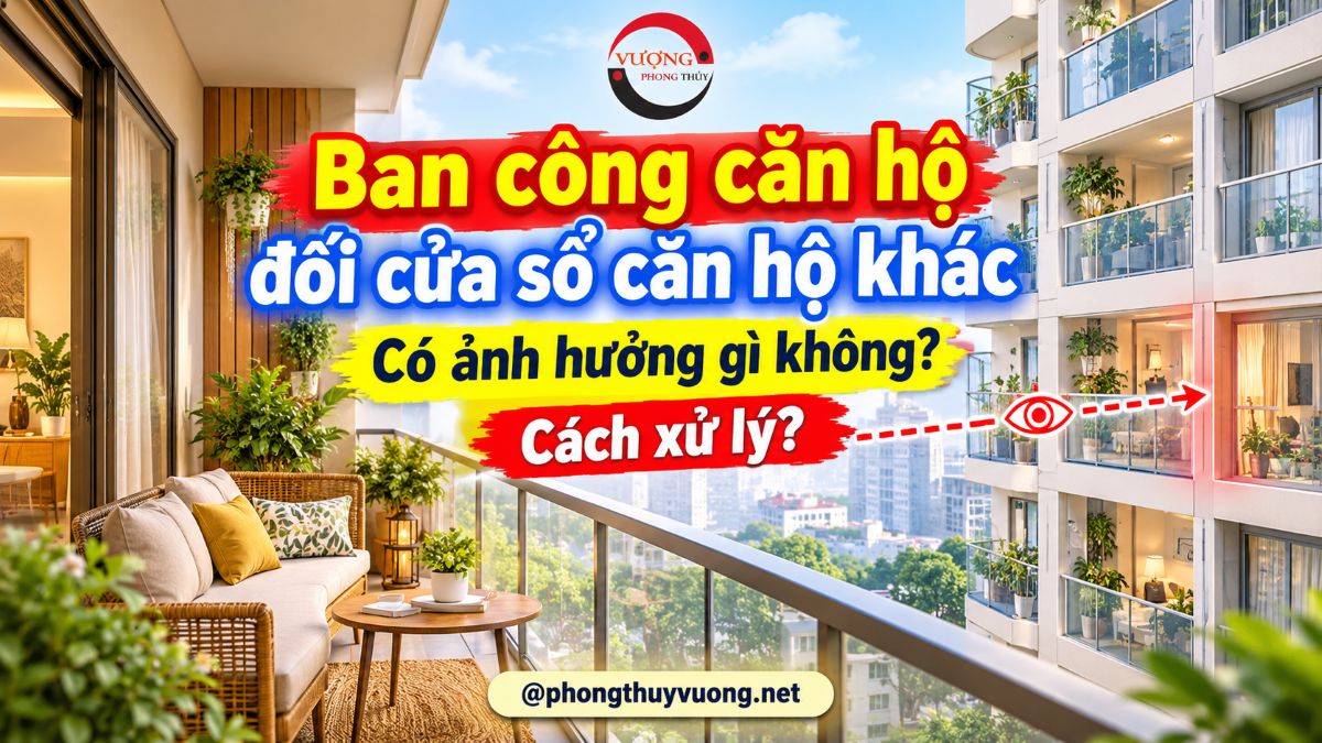 ban công căn hộ đối cửa sổ căn hộ khác có ảnh hưởng gì không?