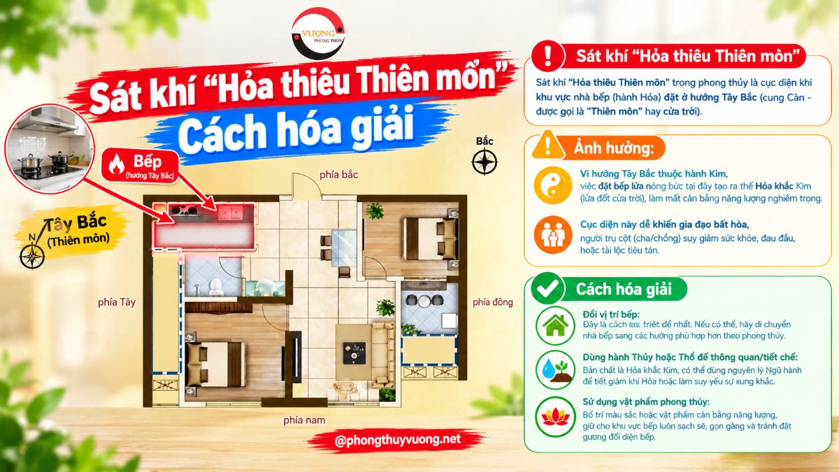 Sát khí "Hỏa thiêu Thiên môn" là gì? Cách hóa giải