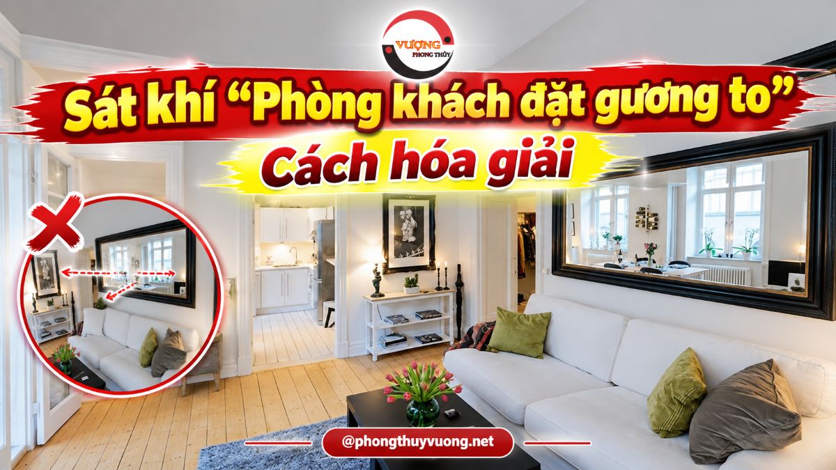 Sát khí "Phòng khách đặt gương to" là gì? Cách hóa giải