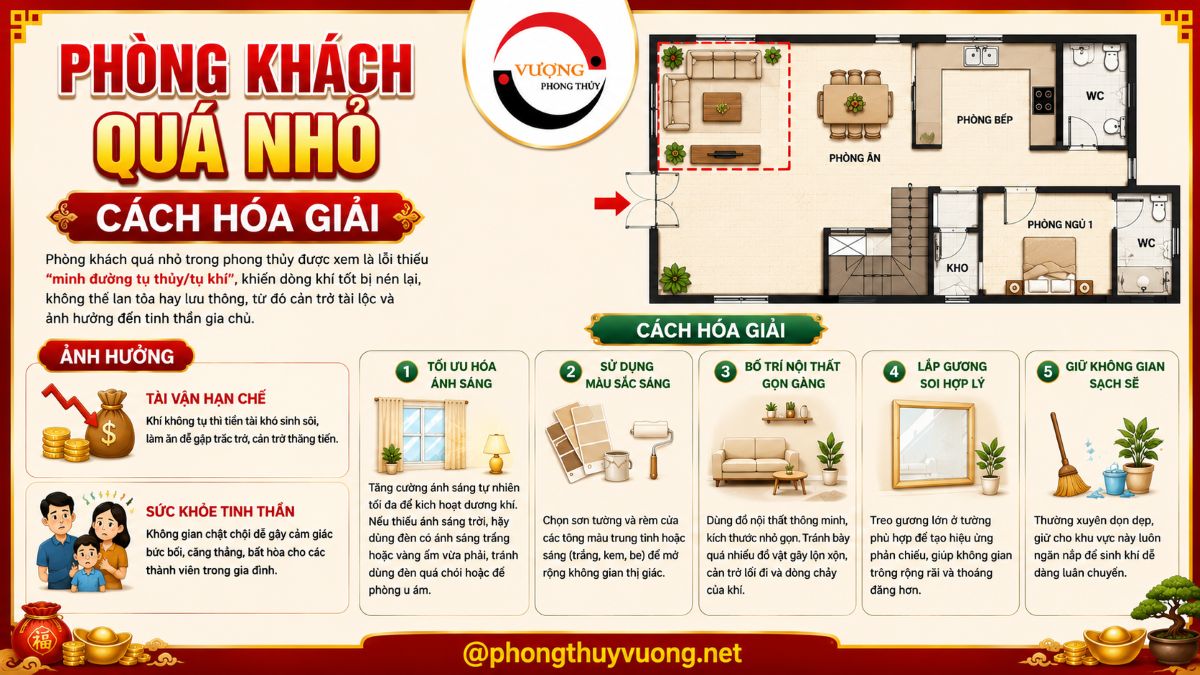 Sát khí "Phòng khách quá nhỏ" là gì? Cách hóa giải